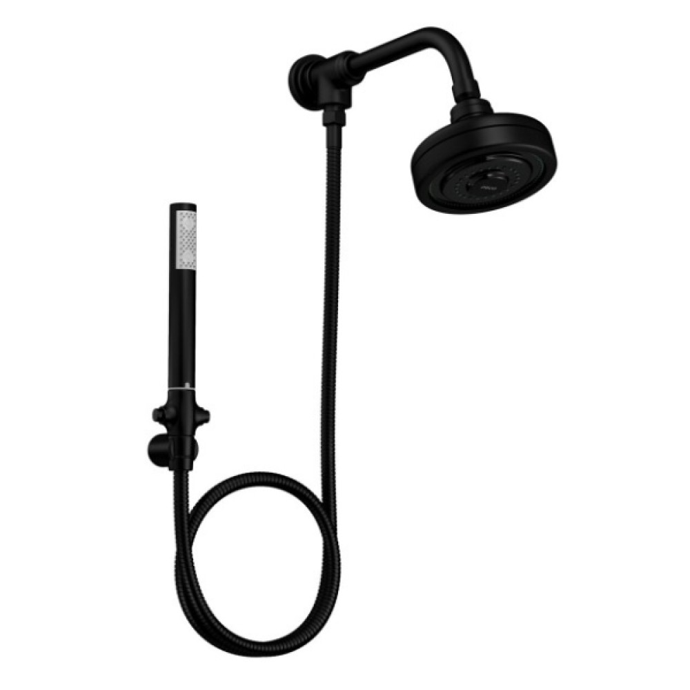 Kit Chuveiro Deca Acqua Plus com Flexível em PVC Black Matte 1990.BLMT.STDKIT.N Kit Chuveiro Deca Acqua Plus com Flexível em PVC Black Matte 1990.BLMT.STDKIT.N