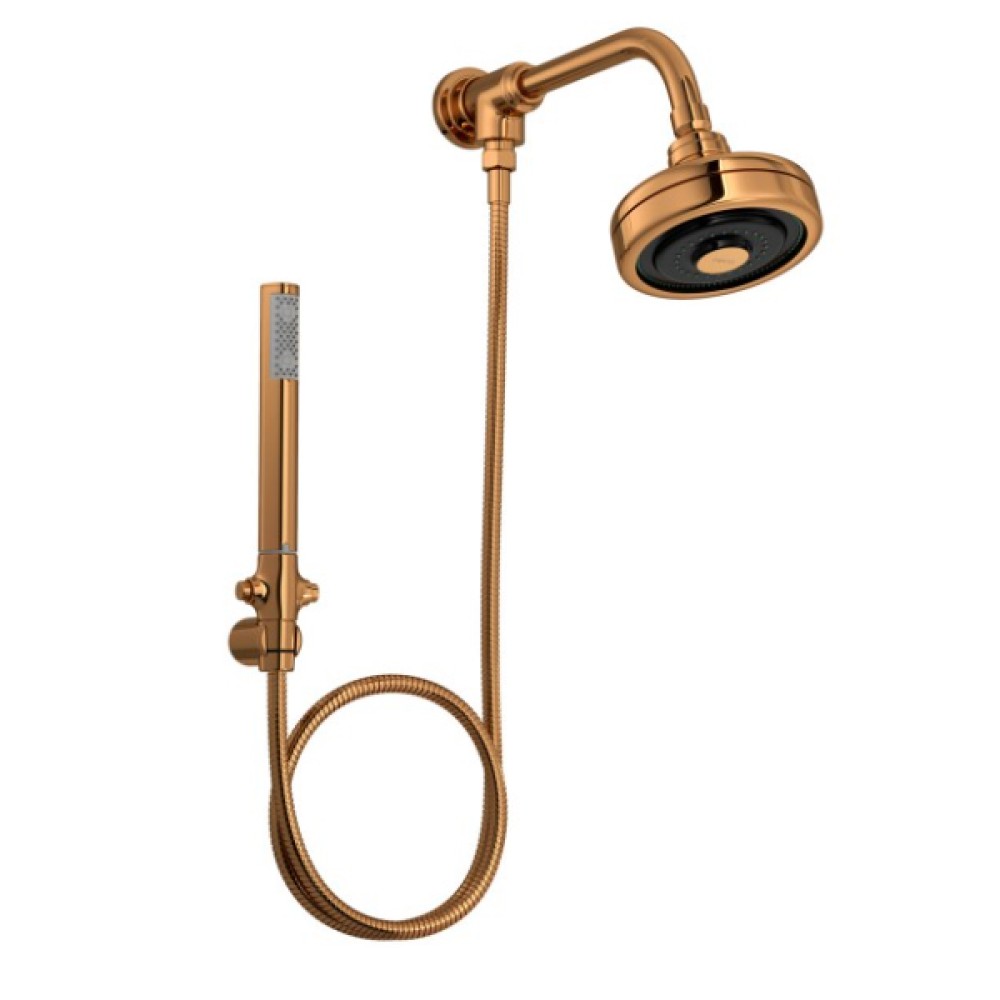 Kit Chuveiro Deca Acqua Plus com Flexível em PVC Red Gold 1990.GLRD.STDKIT.N Kit Chuveiro Deca Acqua Plus com Flexível em PVC Red Gold 1990.GLRD.STDKIT.N