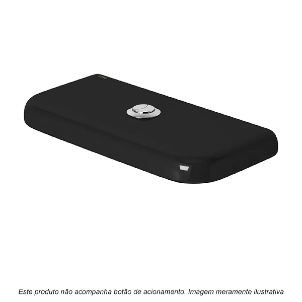 Tampa Caixa Acoplada Carrara Nuova Preto Brilhante Deca TP.11.95