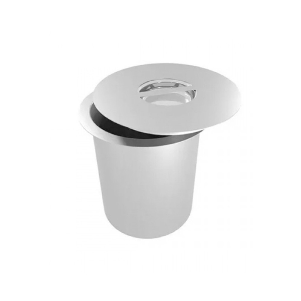 Lixeira Redonda Embutida Inox 9L 240x200 Mekal Lixeira Redonda Embutida Inox 9L 240x200 Mekal