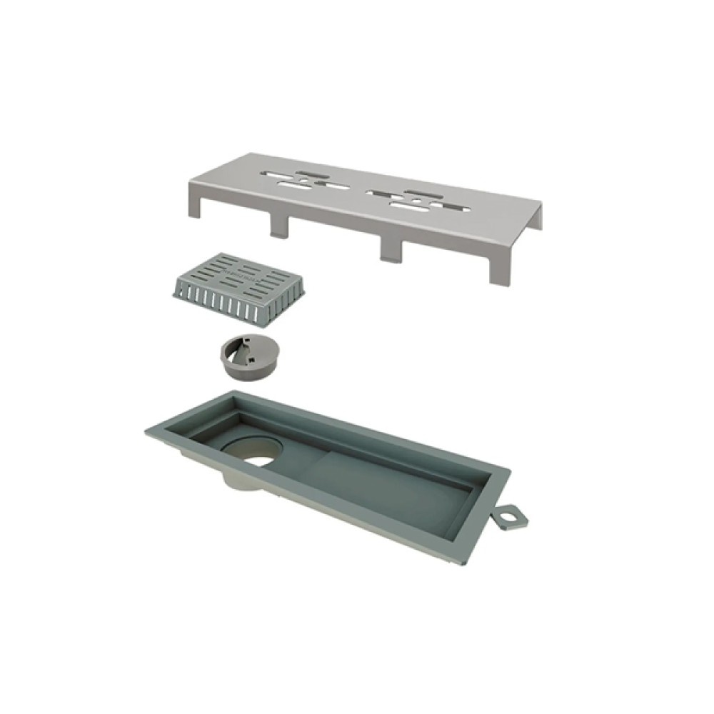 Ralo Linear Elleve Tiny Tampa Vazada 25 cm - 2929 Ralo Linear Elleve Tiny Tampa Vazada 25 cm - 2929