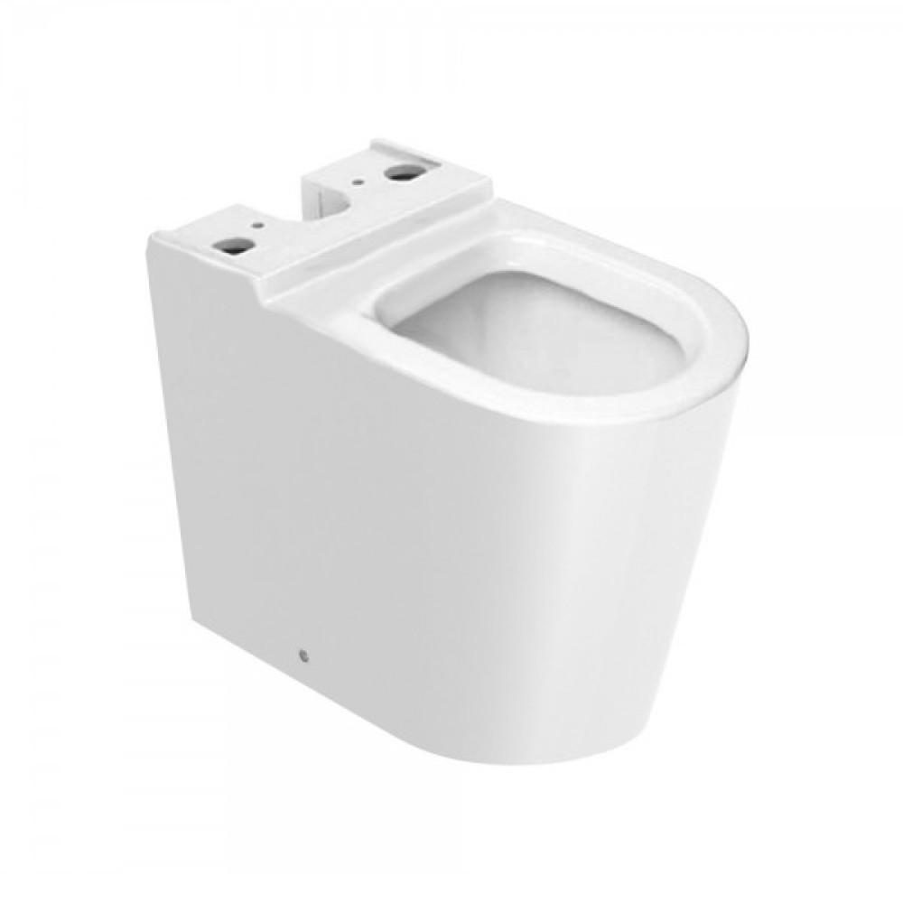 Bacia Para Caixa Com Saída Dual Rimless Round Branco B342526000 Bacia Para Caixa Com Saída Dual Rimless Round Branco B342526000