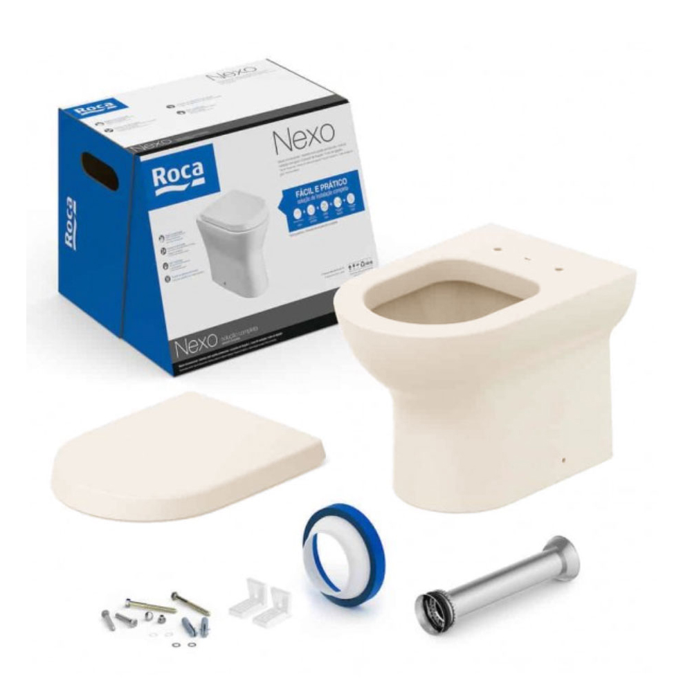 Kit Bacia Convencional Completo Assento Termofixo Nexo Beige C343727011 Kit Bacia Convencional Completo Assento Termofixo Nexo Beige C343727011