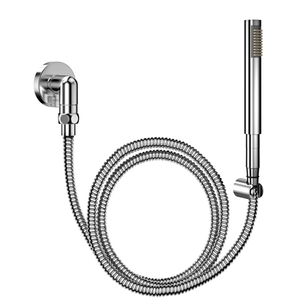 Ducha manual com joelho 90º parede lavatório C30 cromado 01834606 Ducha manual com joelho 90º parede lavatório C30 cromado 01834606