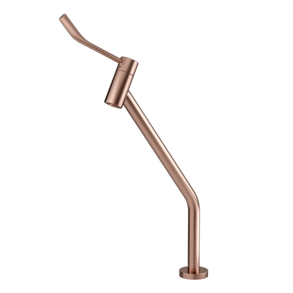 Torneira para banheiro com alavanca bica alta Nova Benefit cobre escovado 01192169 Torneira para banheiro com alavanca bica alta Nova Benefit cobre escovado 01192169