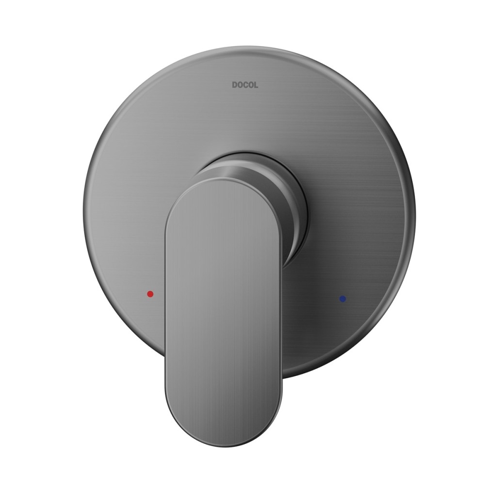 Acabamento monocomando chuveiro baixa pressão 3/4" Docol Kaila grafite escovado 00886770 Acabamento monocomando chuveiro baixa pressão 3/4" Docol Kaila grafite escovado 00886770