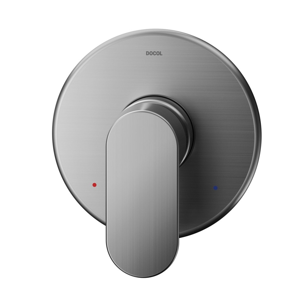 Acabamento monocomando chuveiro e ducha higiênica 1/2" Docol Kaila grafite escovado 00886870 Acabamento monocomando chuveiro e ducha higiênica 1/2" Docol Kaila grafite escovado 00886870