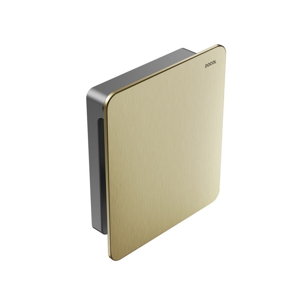 Acabamento válvula descarga parede DocolFlat ouro escovado 00931772 Acabamento válvula descarga parede DocolFlat ouro escovado 00931772