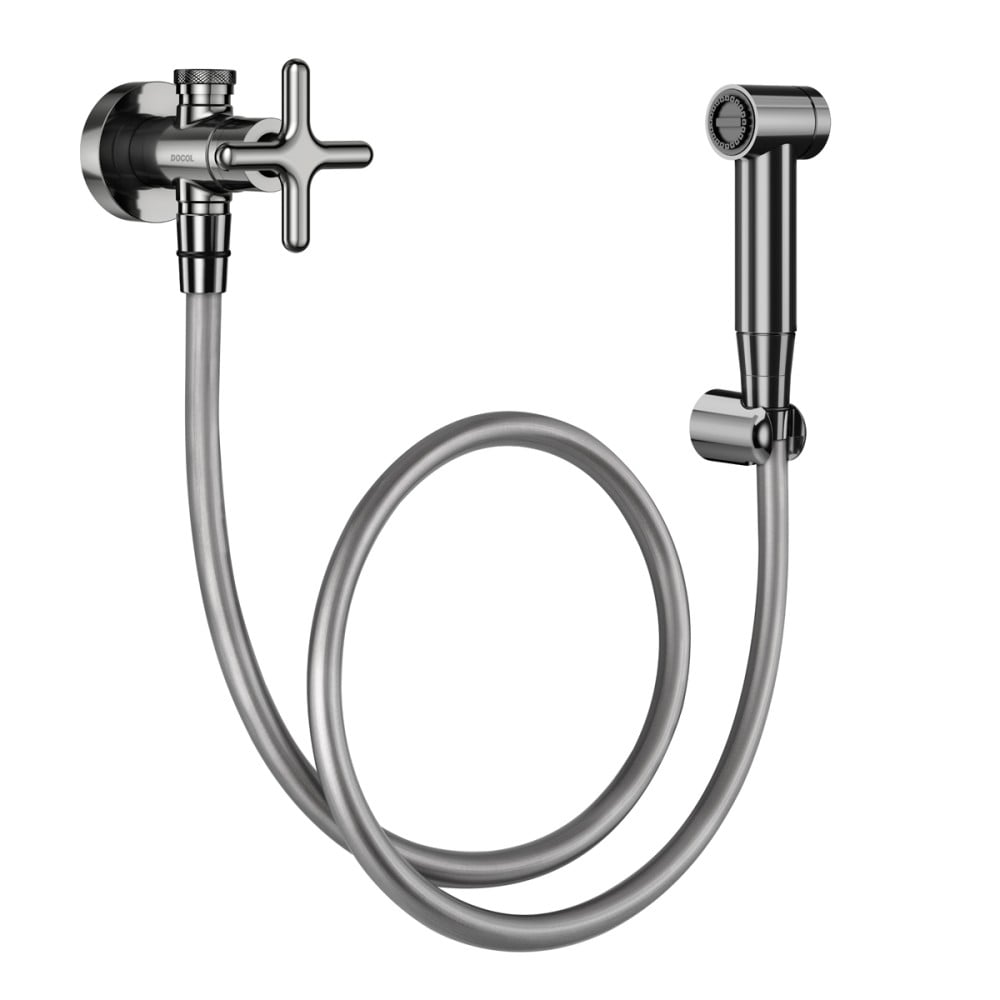 Ducha higiênica registro e derivação Liss grafite polido 00921148 Ducha higiênica registro e derivação Liss grafite polido 00921148