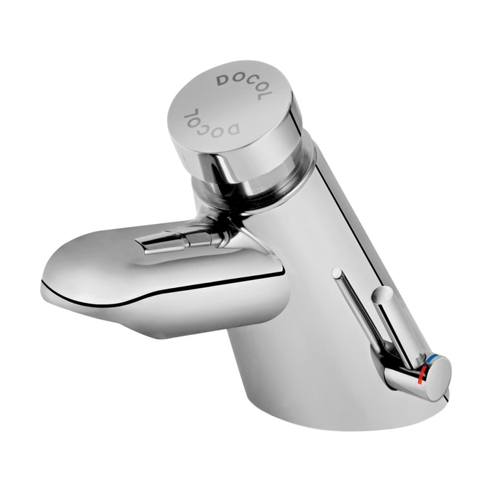 Misturador bica baixa mesa lavatório PressMatic 110 cromado 00425806 Misturador bica baixa mesa lavatório PressMatic 110 cromado 00425806