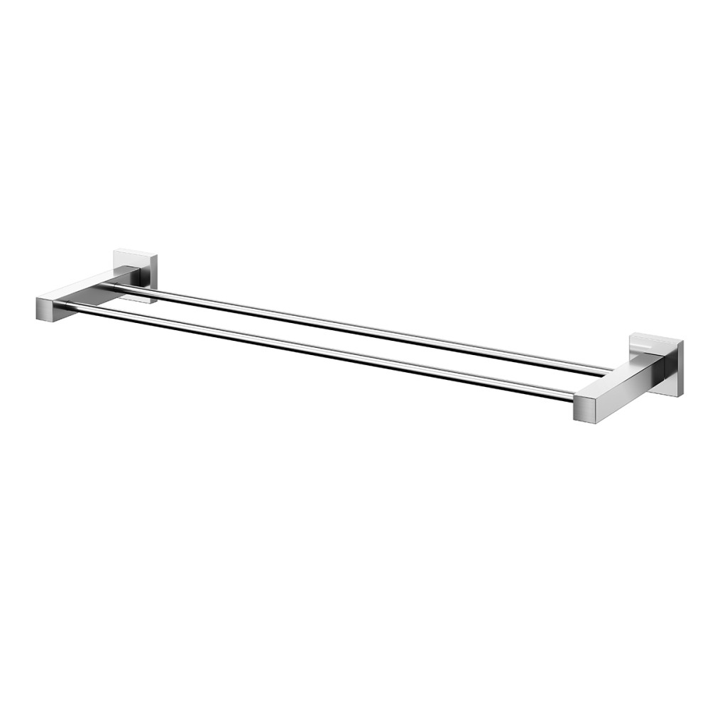 Porta-toalhas bastão duplo 653 mm Square cromado 00641806 Porta-toalhas bastão duplo 653 mm Square cromado 00641806