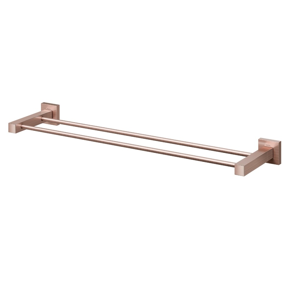 Porta-toalhas bastão duplo 653 mm Square cobre escovado 00641869 Porta-toalhas bastão duplo 653 mm Square cobre escovado 00641869