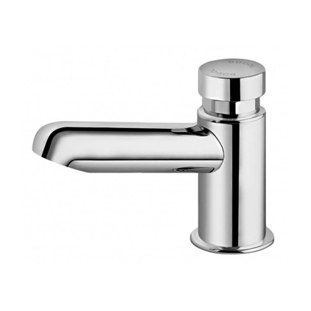 Torneira bica baixa de mesa para lavatório Ciclo Fixo PressMatic Alfa cromado 00632606 Torneira bica baixa de mesa para lavatório Ciclo Fixo PressMatic Alfa cromado 00632606