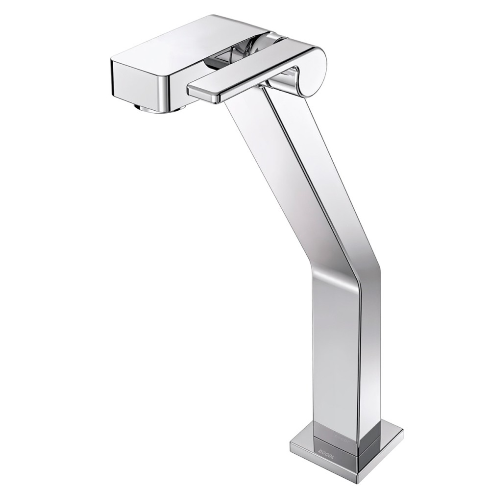 Torneira bica alta de mesa para lavatório DocolStillo cromado 00820306 Torneira bica alta de mesa para lavatório DocolStillo cromado 00820306