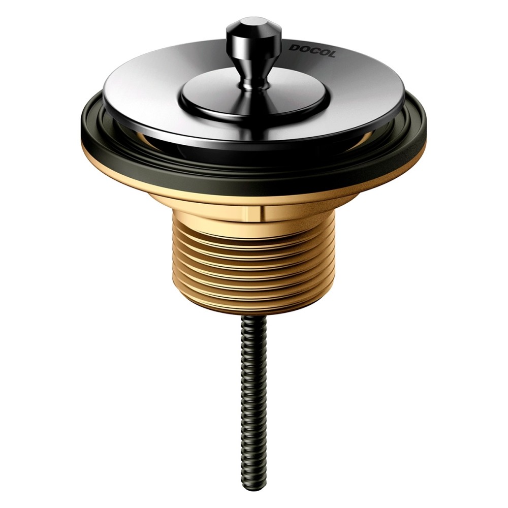 Válvula de saída d'água universal para banheiro em metal 7/8" grafite polido 00486348 Válvula de saída d'água universal para banheiro em metal 7/8" grafite polido 00486348