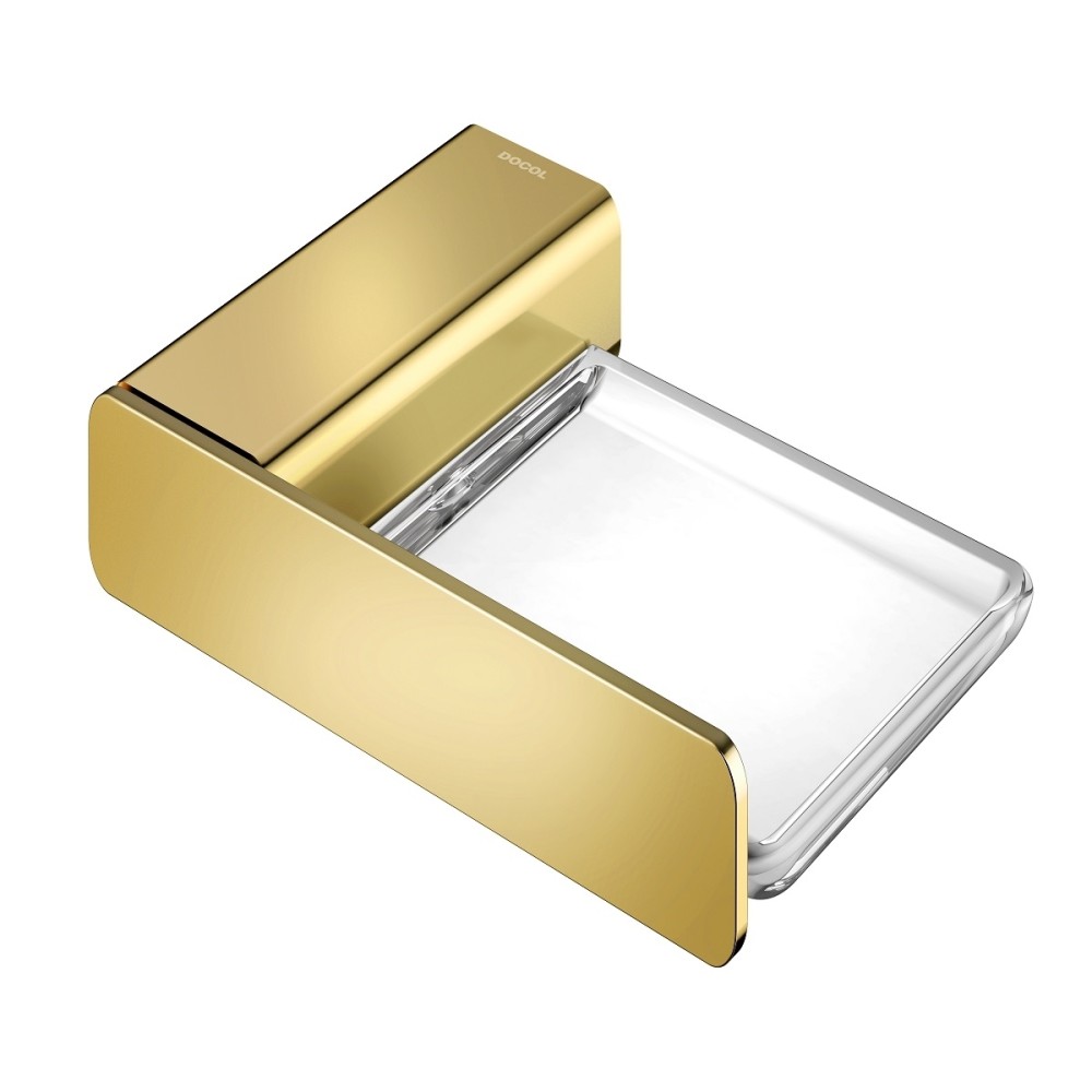 Saboneteira de parede DocolFlat ouro polido 01013843 Saboneteira de parede DocolFlat ouro polido 01013843
