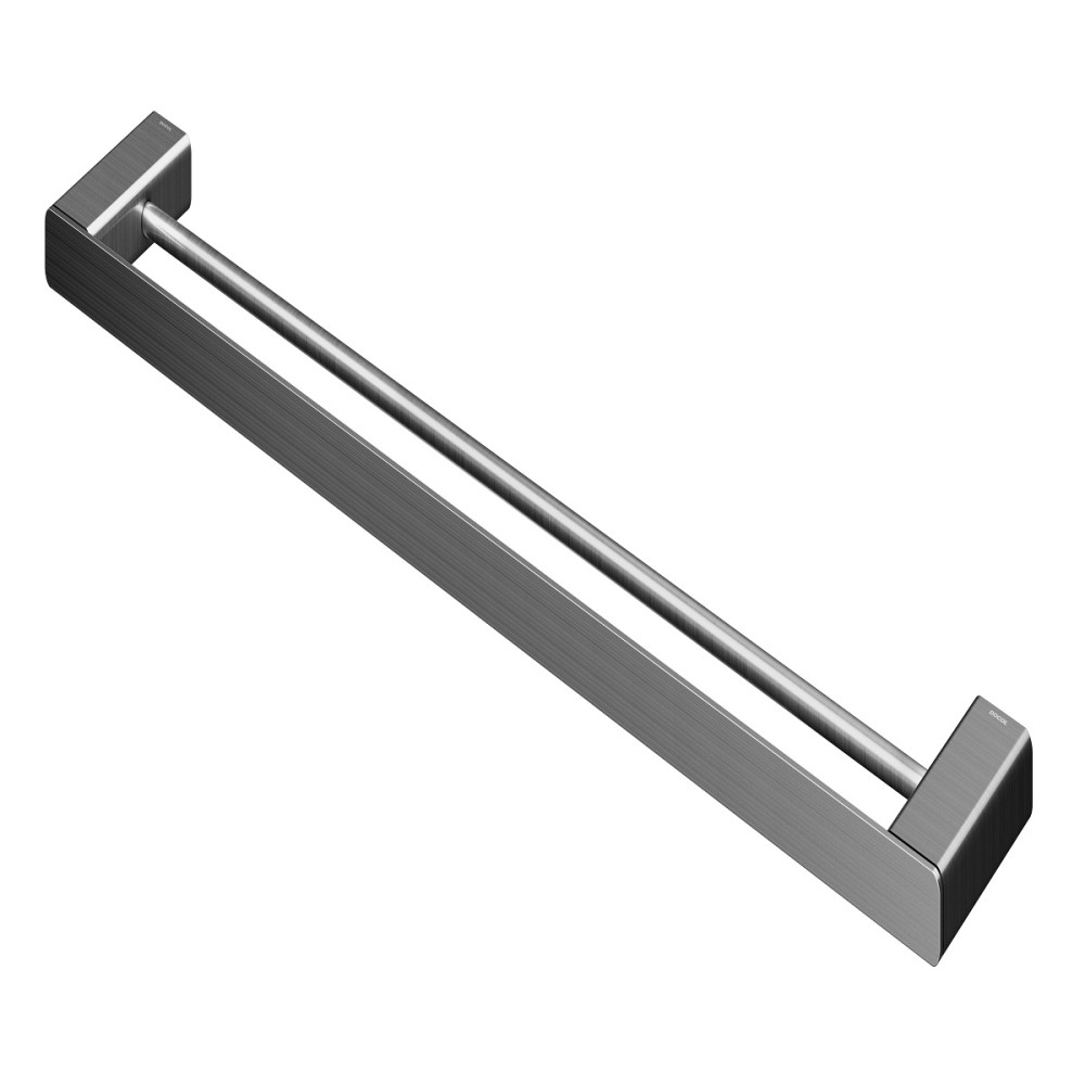 Porta-toalhas duplo 676 mm DocolFlat grafite escovado 01013770 Porta-toalhas duplo 676 mm DocolFlat grafite escovado 01013770