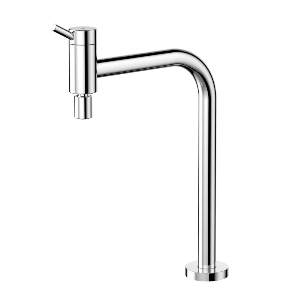 Torneira bica alta móvel 90° de mesa para cozinha LEED Nova Lóggica cromado 01068206 Torneira bica alta móvel 90° de mesa para cozinha LEED Nova Lóggica cromado 01068206