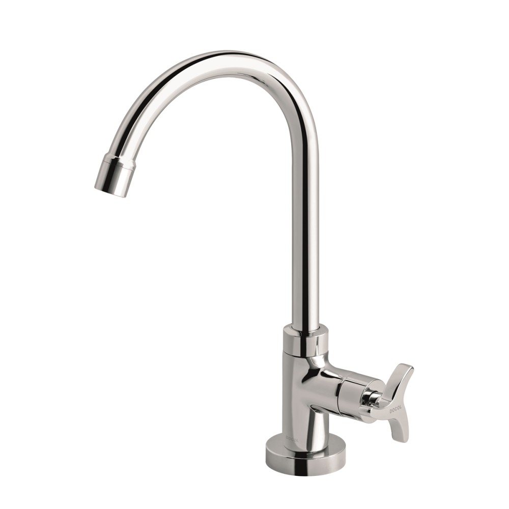 Torneira bica alta 1/2" de mesa para cozinha LEED Trio cromado 01106306 Torneira bica alta 1/2" de mesa para cozinha LEED Trio cromado 01106306