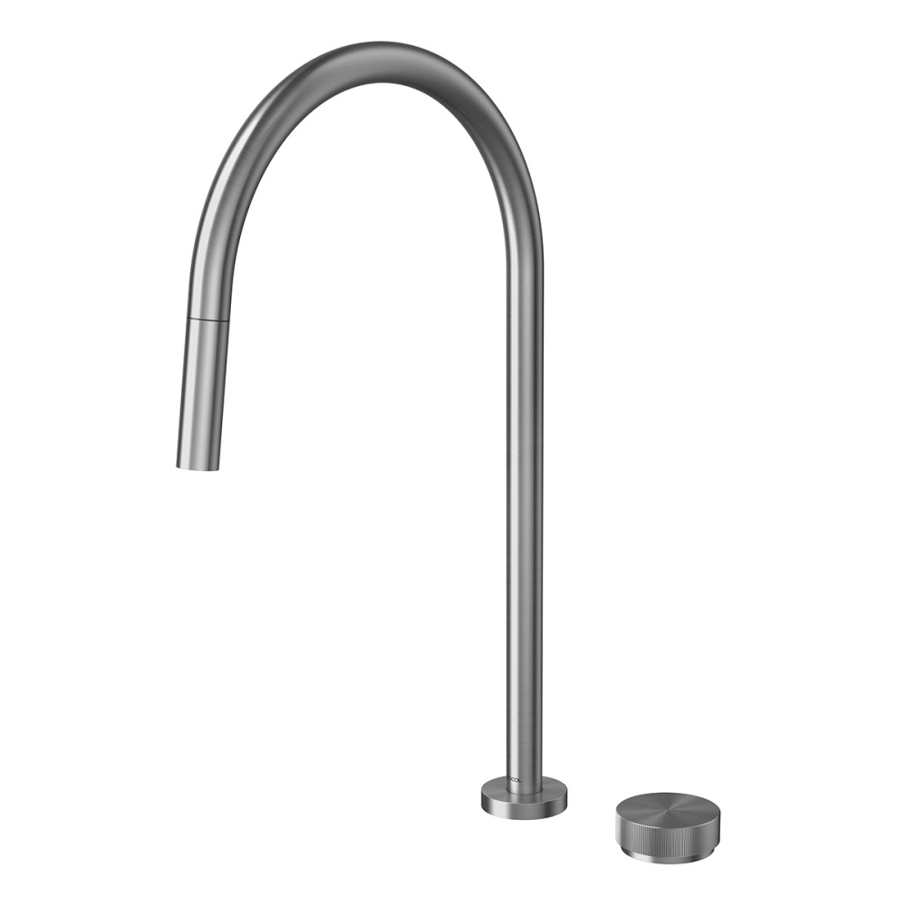Torneira com ducha retrátil de mesa para cozinha Mix&Match Grafite escovado 01546770 Torneira com ducha retrátil de mesa para cozinha Mix&Match Grafite escovado 01546770