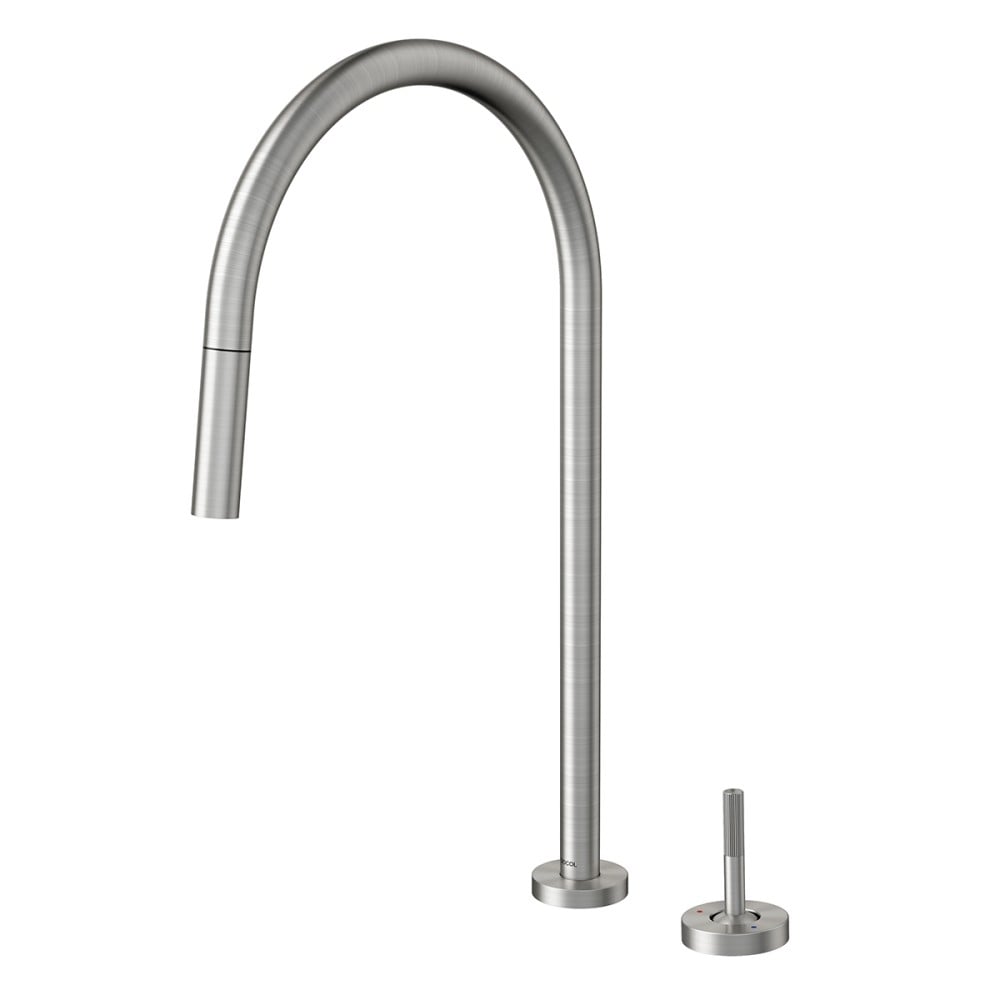 Monocomando joystick com ducha retrátil mesa cozinha Mix&Match inox escovado 015462BH Monocomando joystick com ducha retrátil mesa cozinha Mix&Match inox escovado 015462BH