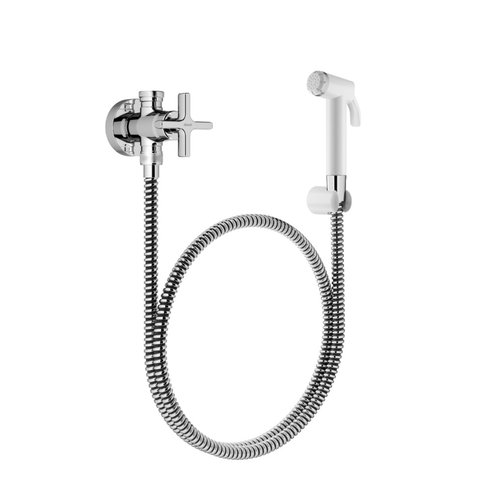 Ducha higiênica registro e derivação parede lavatório Nova Invicta cromado 01523706 Ducha higiênica registro e derivação parede lavatório Nova Invicta cromado 01523706