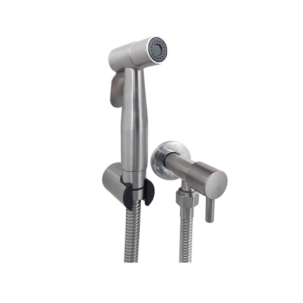 Ducha Higiênica Inox 120cm com Suporte Península Ducha Higiênica Inox 120cm com Suporte Península