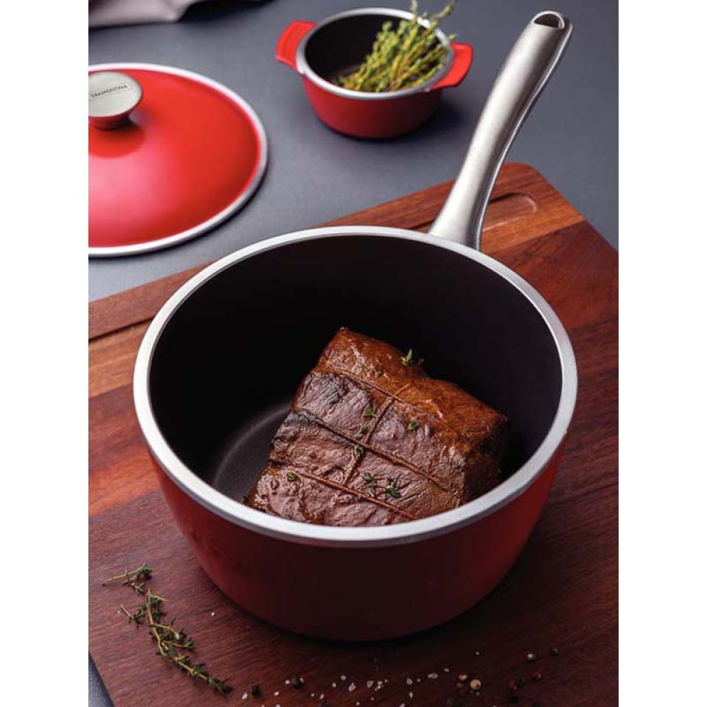 Panela Lyon Vermelho Tampa 20Cm 2,8L