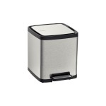 Lixeira Octos Aco Inox Balde Removivel Pedal 10L