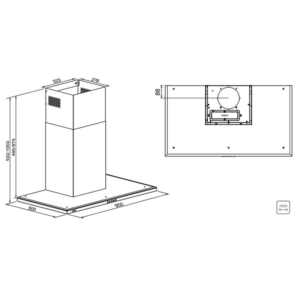 Coifa Parede Slim Wall 90 Aco Inox Acetinado