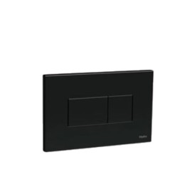 Acabamento para caixa de descarga embutida Pneumatica Quadra Duo Preto fosco 4900.F.HQD.DUO.PT